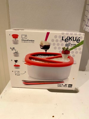 Fondue set, Lékué, Lékué chocofondue chocolate fondue set til mikroovn. Stadig i pakke, aldrig brugt