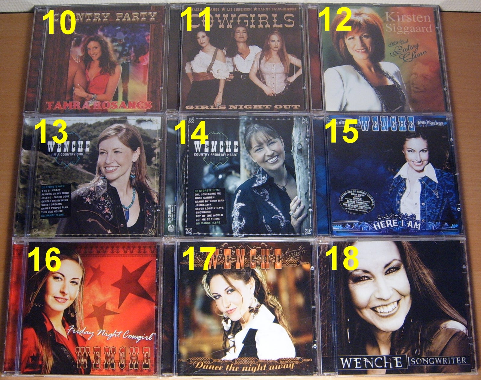 Various: Country CD-albums (Danske Artister), country