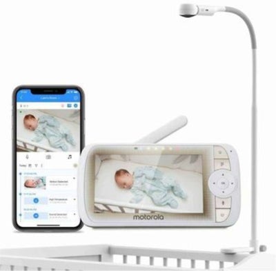 Babyalarm, Motorola Video babyalarm VM65X Connect med barnesengsholder
Helt nyt