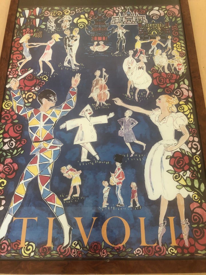 Original plakat 1989, Ulla Kampmann , motiv: Tivoli plakat