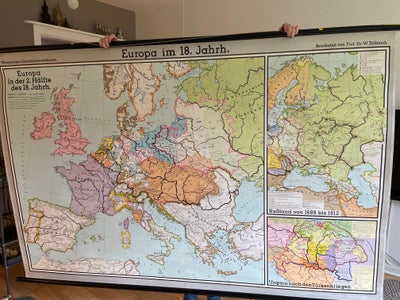Landkort, Stort tysk skolekort sælges. 
Europa kort fra 1800-tallet sælges. 