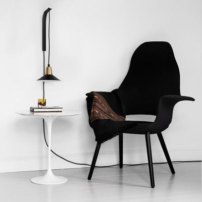Eames, Organic Chair, Highback sort, i pæn stand.
Eames og Saarinen skabte den organiske stol i 1940