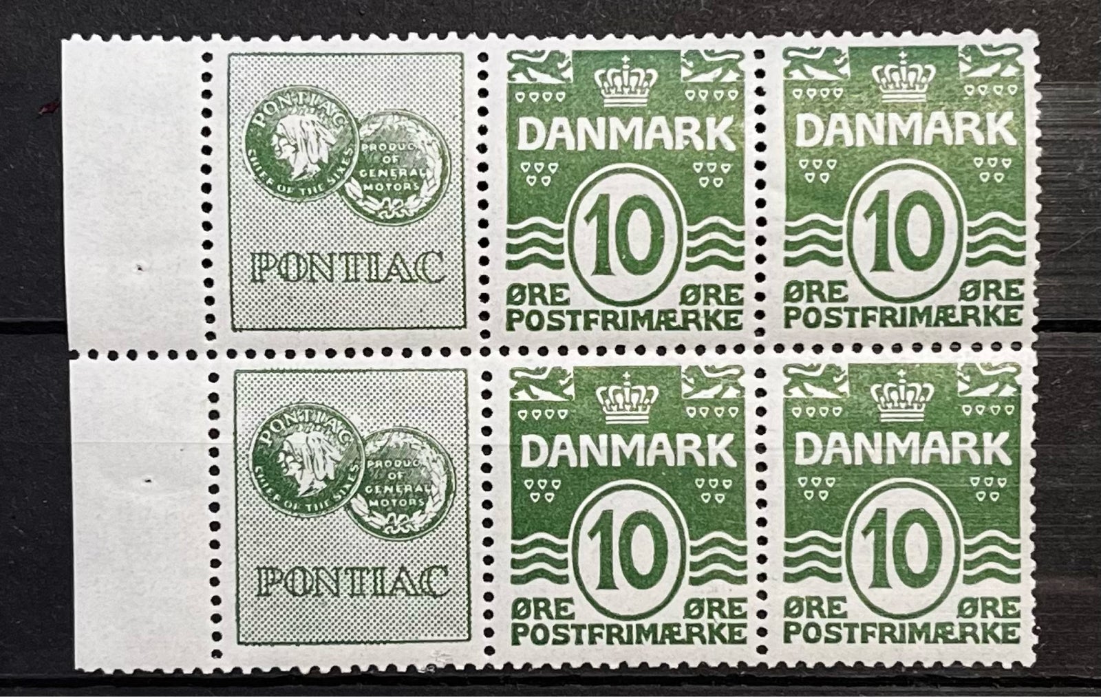 Danmark, postfrisk, Reklame no. 6