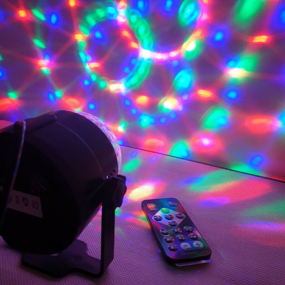 LED Diskokugle med Lydsensor og Fjernbetjening