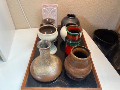Keramik, Retro vaser West Germany keramik, Mfl., Römhild DDR, Strudio Keramik, Scheurich, Jasba Mfl,