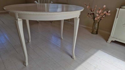 Spisebord, b: 100 l: 210, Hvidt spisebord I høj kvailtet til 4 eller 6-8 personer. 
Rundt eller udvi