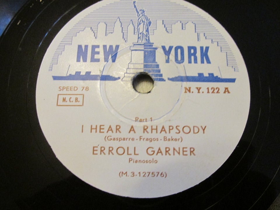 78, Errol Garner piano solos, I hear rhapsody part 1 & 2