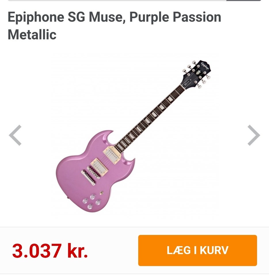 Elguitar, Epiphone Muse Purple Passion SG
