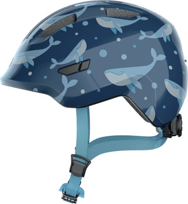 Cykelhjelm, ABUS Smiley 3.0 cykelhjelm til Børn Blue Whale, størrelse M (50-55cm), passer til børn m