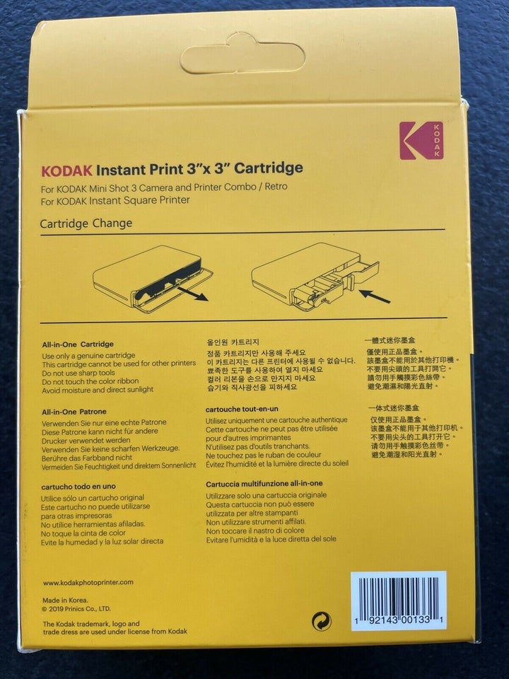 Kodak instans printer 3”x3” cartridge