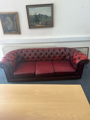 Sofa, Chesterfield, Chesterfield sofa og to stole
