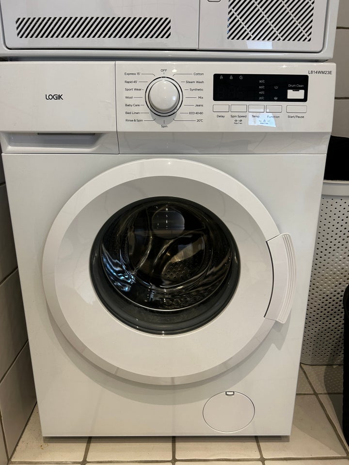 Logik vaskemaskine, L814WM23E, frontbetjent