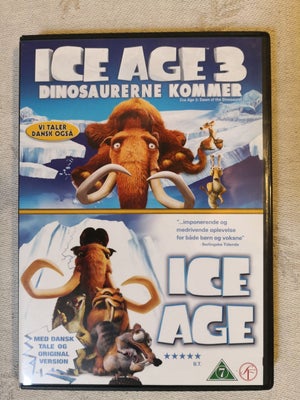 Ice Age og Ice Age 3 Dinosaurerne kommer (2 Film), DVD, animation, "Ice Age" og "Ice Age 3 Dinosaure