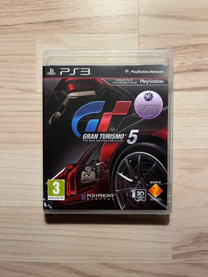 Gran Turismo 5, PS3, Komplet med manual.

Spillet er testet og virker som det skal.

Fragt tilbydes 