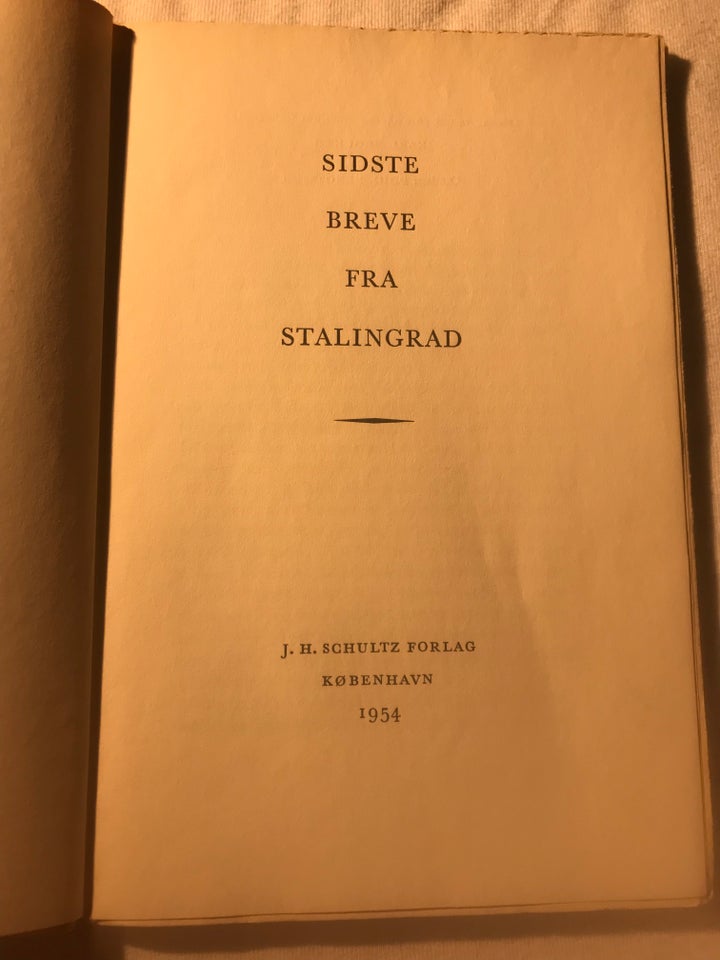 Sidste breve fra Stalingrad, Schultz, emne: historie og