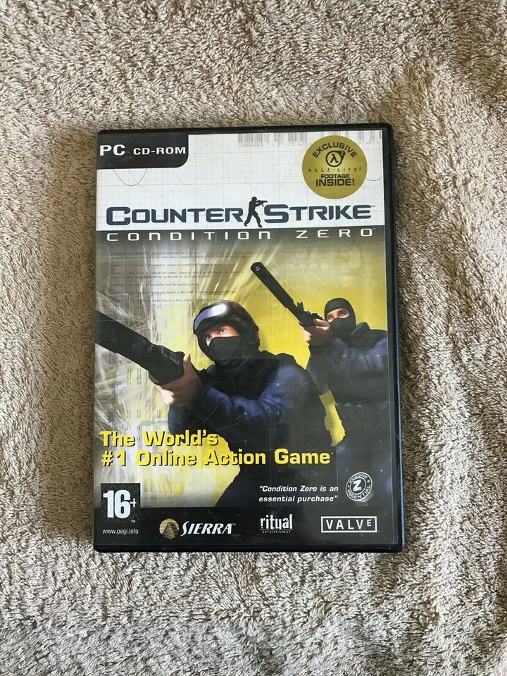 SIERRA COUNTER STRIKE CONDITION ZERO WITH HALF LIFE PC CD ROM GAME RITUAL  VALVE