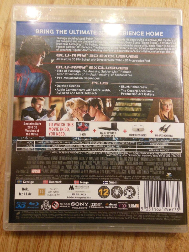 SPIDERMAN 3D, Blu-ray, action