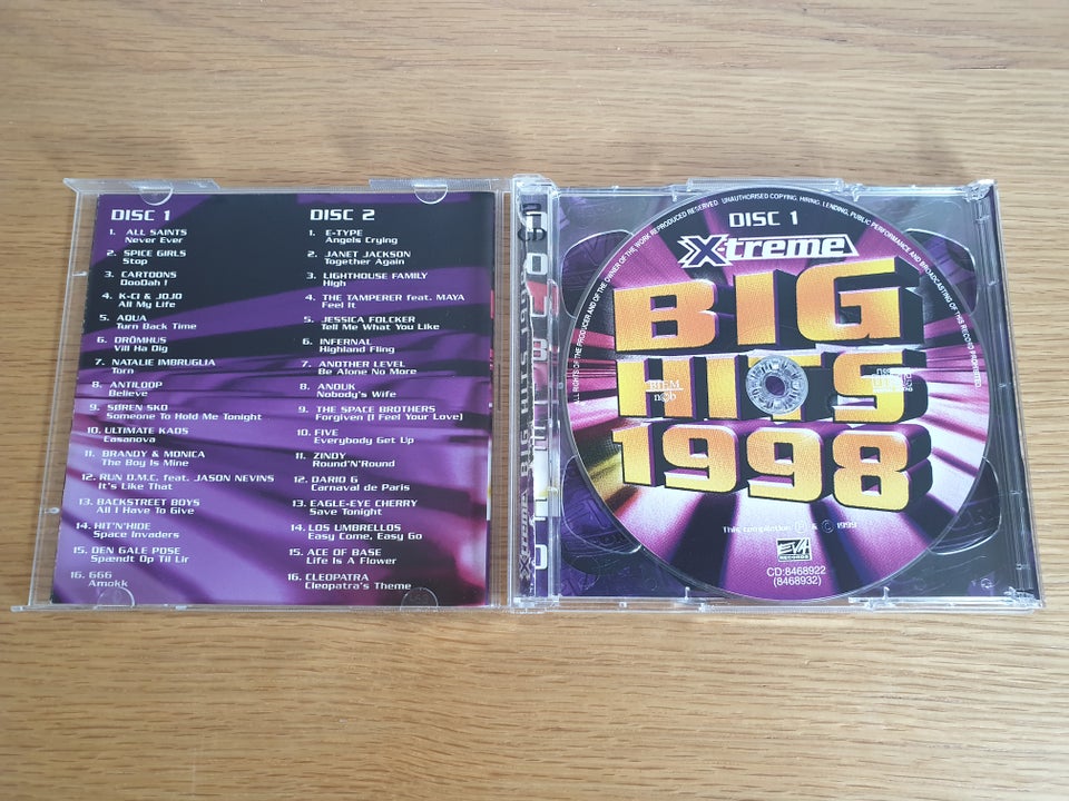 Diverse Kunstnere: X-Treme BIG HITS 1998 (Dobbelt Album),