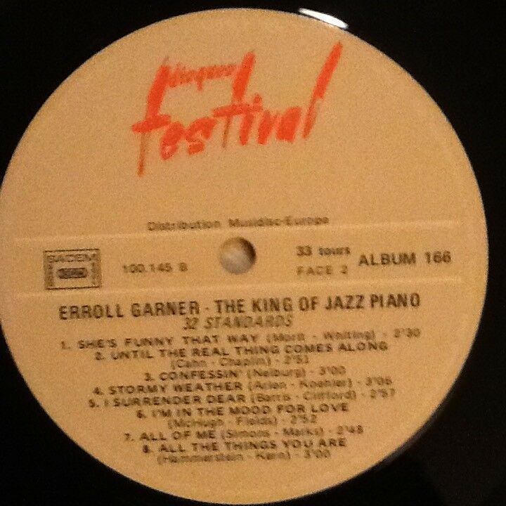 LP, Erroll Garner, The King Of Piano Jazz - 32 Standards