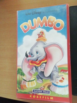 Tegnefilm, Dumbo, instruktør Walt Disney, Med de gamle Danske stemmer Bla Claus Ryskjær Jesper Klein