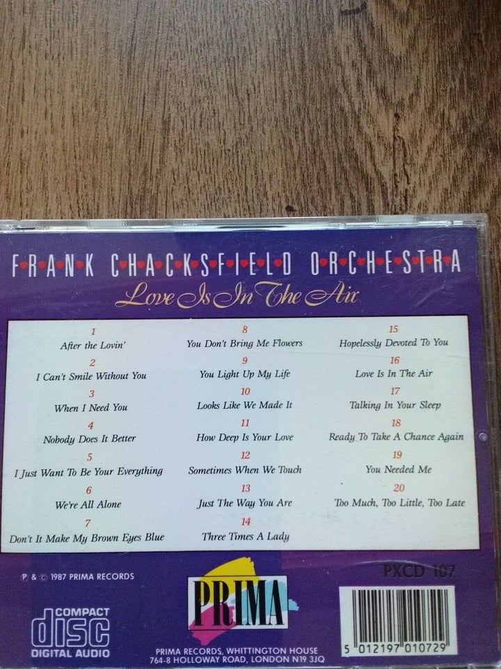 CD: Frank Chacksfield Orchestra: Love Is In The Air, andet