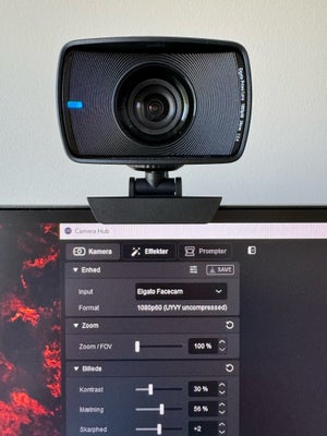 Webcam, digitalt, Elgato, Facecam, Perfekt, Elgato Facecam sælges da jeg gerne vil opgradere til et 