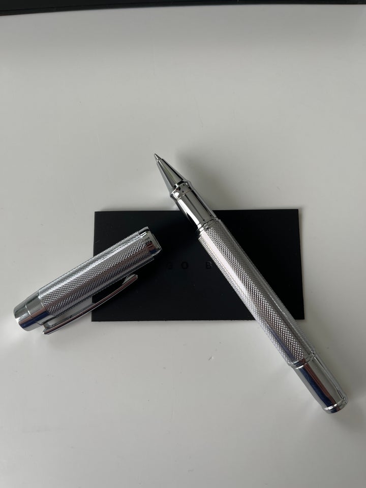 HUGO BOSS CHROME-PLATED BALLPOINT PEN WITH DIAMO...