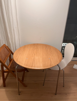 Montana KEVI Round Café Table - Chrome/Oak