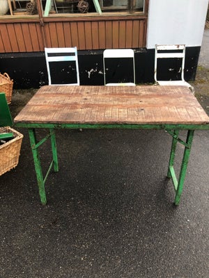 Cafebord, Jern/træ, Et skønt lille bord, Havebord, cafebord, køkkenbord, sidebord, klapbord, tungt o