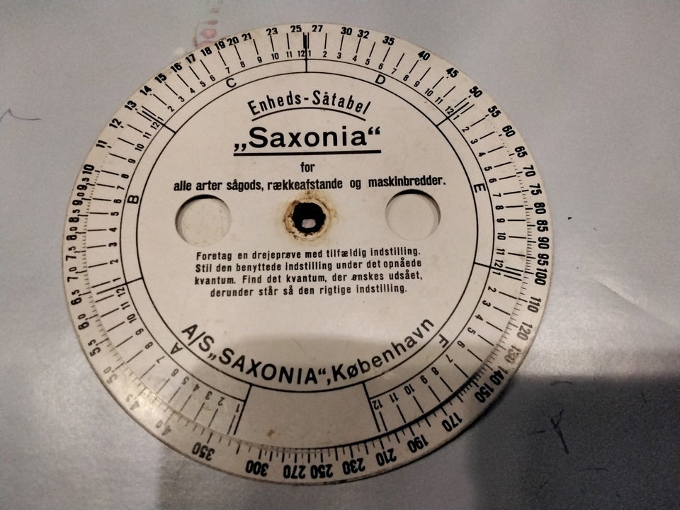 Såtabel, Saxonia såmaskine