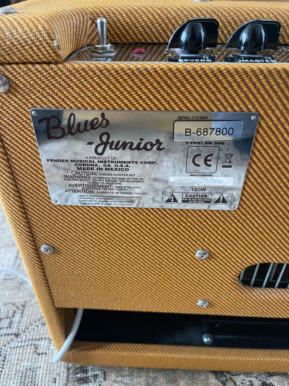 Guitarforstærker, Fender Blues Junior lacquered tweed,