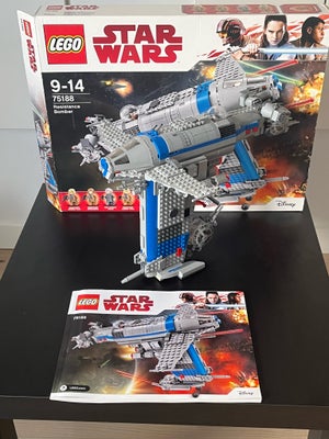Lego Star Wars, 75188, LEGO Star Wars, 75188, Resistance Bomber. 
Instruktionsbog & original kasse. 