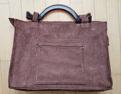 Anden håndtaske, andet mærke, læder, 

Vintage - 60er designet taske - i ruskind / læder og med i ra