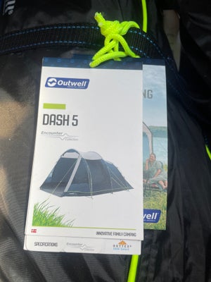 Outwell Dash 5 telt, God stand brugt 2 gange - nypris 3200dkk