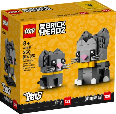 Lego Exclusives, Helt ny og uåbnet, 40441 BrickHeadz Pets Shorthair Cats

New and unopened set from 