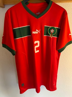 Fodboldtrøje, Marokko VM 2022 Hakimi authentic trøje , Puma , str. L, Seriøse bud modtages hjertens 