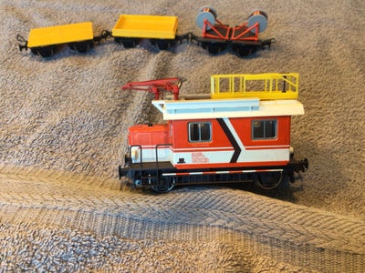 Modeltog, Märklin Arbejdstog, skala Ho, Kleinbahn DC , DUMMY lokomotiv. Med diverse vogne 
EVT BUD. 