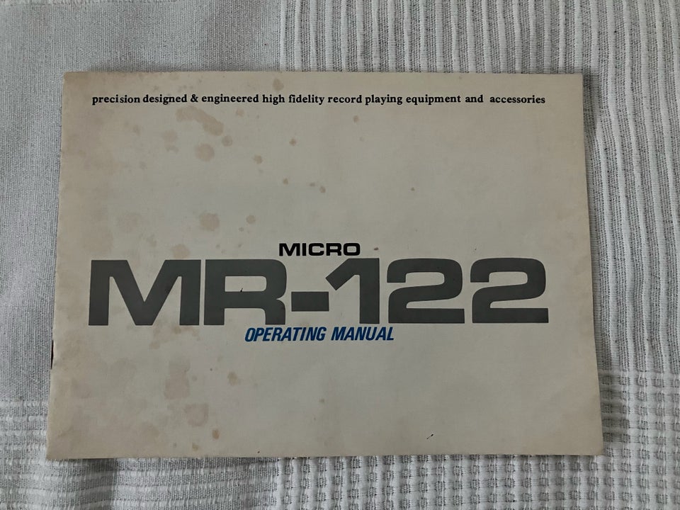 Pladespiller, Micro Seiki, MR - 122