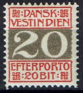 Dansk vestindien, postfrisk, postfrimærke, Po 6	pfr. Afa	160,-	pæn