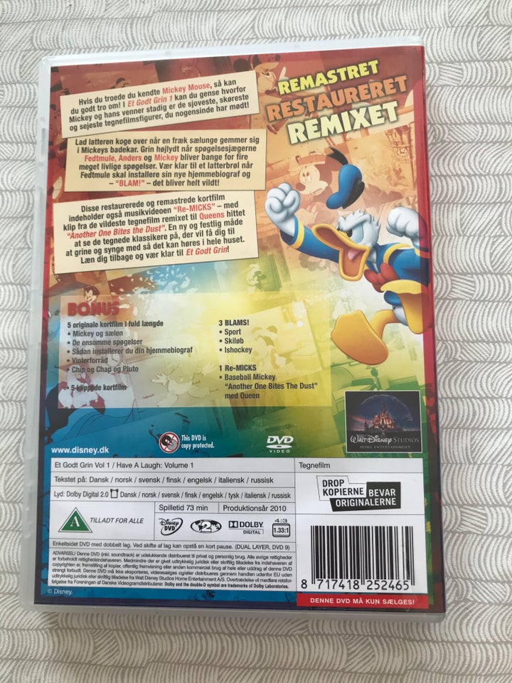 Et godt grin, instruktør Disney, DVD