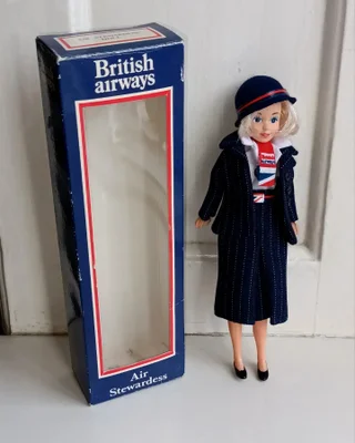 Andre samleobjekter, Reklameting British Airways, Sjælden stewardesse dukke / barbie dukke fra Briti