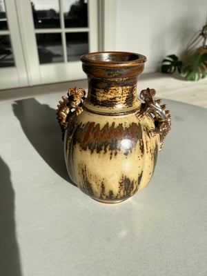 Keramik, Vase, Bode Willumsen, En vase af Bode Willumsen / Royal Copenhagen m. 2 fireben i perfekt s