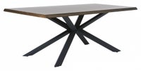 Spisebord, Røget eg/sort metal , Arno fra Unique furniture