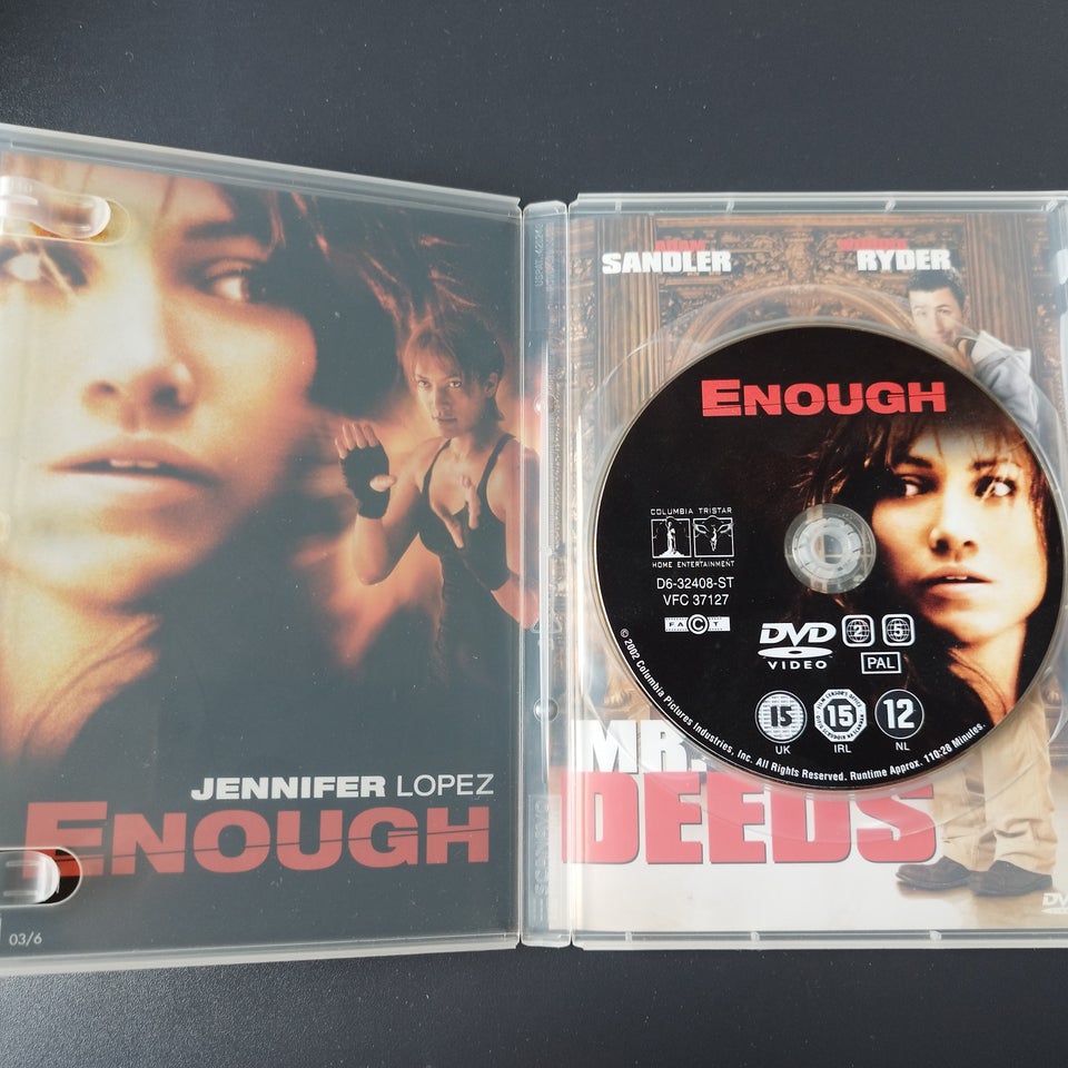 Enough.Jennifer Lopez, instruktør Michael Apted, DVD