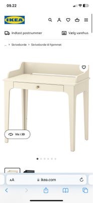 Skrivebord, Ikea, b: 55 d: 54 h: 90, Fint skrivebord i lyse toner fra ikea. Brugt få gange og har el