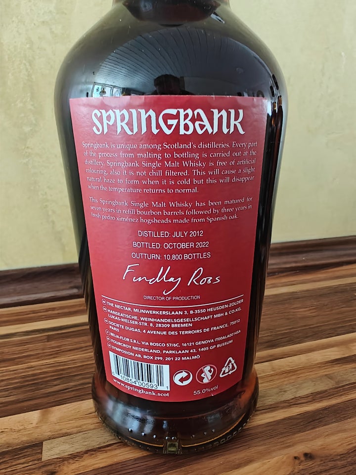 Vin og spiritus, Springbank 10, px sherry limited edition