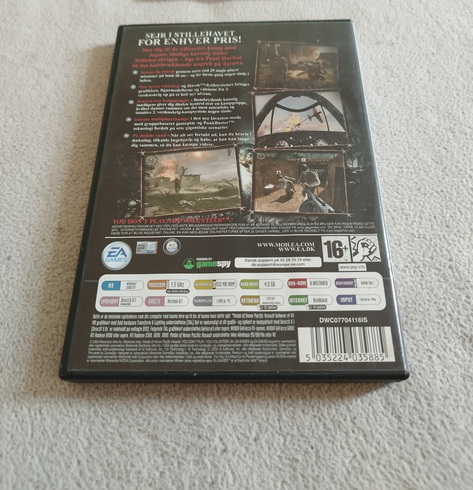 Medal of Honor Pacific Assault - PC spil CD-ROM, til pc,