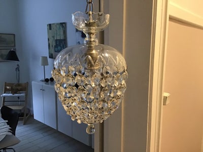 Lysekrone, Ukendt 1900 tals lille prisme lampe, Fantastik lille krystal prisme loftlampe. I super st