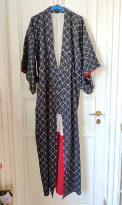 Kimono, Vintage, str. XL,  Blå, rød, hvid,  Næsten som ny, Smuk vintage kimono, der passer en L-XL o