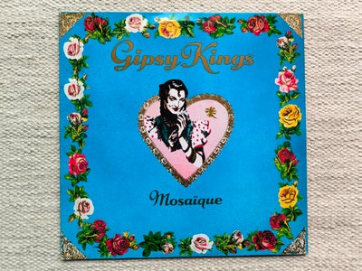 LP, Gipsy Kings, Mosaique, LP udgivet i 1989.
Genre: Latin, Flamenco
Stand vinyl: VG(+), vinylen er 